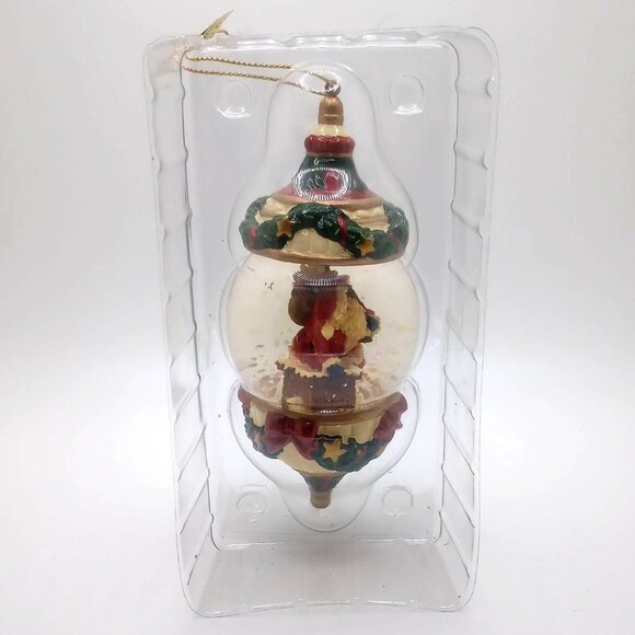 Kirkland Signature Santa Snow Water Globe Holiday Christmas Hanging Ornament 5" - Picture 2 of 12